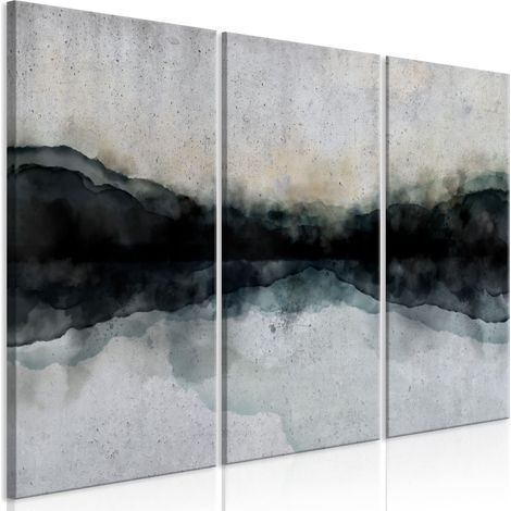 Peinture - Surface d'un lac de montagne (en 3 parties) (1/3)