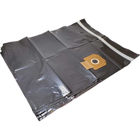 vhbw 5x sacchetto compatibile con Flex S 47 aspirapolvere - 37,7cm x 24,4cm grigio