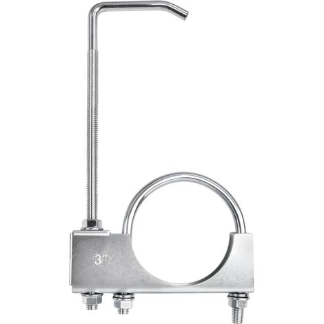 3 pouces pince d’échappement universel avec cintre cintres d’échappement universelles pour tuyau d’échappement de 3" avec silencieux arrière cintre d’échappement tuyau d’échappement pour (1/4)
