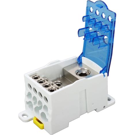 Bornier Electrique Rail DIN, UKK 690V Boîte de Jonction de Puissance Universelle, pour Armoires de Distributio, Armoires Haute Tension (Bleu, 400A) (1/5)
