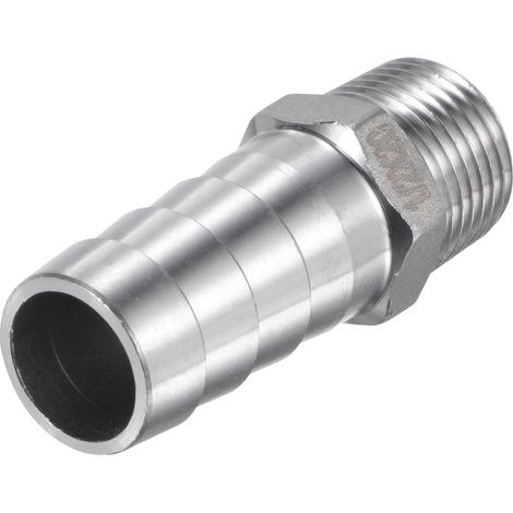 Raccord Cannelé Tuyau Barbillon 20mm OD x 1/2PT Mâle Filetage (1/5)