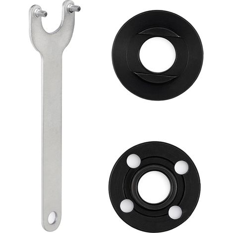 Lot de 3 accessoires universels pour meuleuse d'angle avec clé flexible et contre-écrou en métal. Pièces de rechange pratiques pour meuleuse d'angle universelle (1/5)
