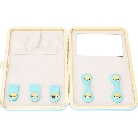 Boîte à bijoux portable grande capacité avec miroir - Organisateur pour bagues, boucles d'oreilles et colliers vert