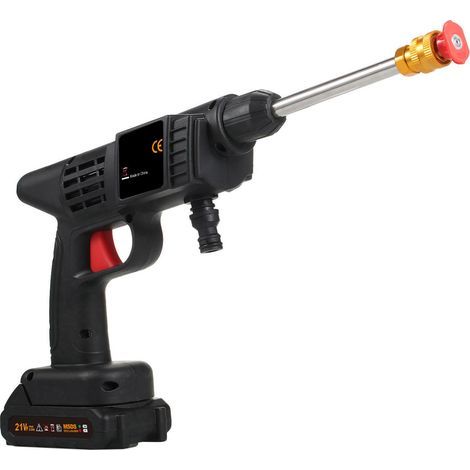 Cordless Pressure Washer, max 60 bar, with 2 x 8000mAh batteries, 2 rotating nozzles, 5m hose (1/5)