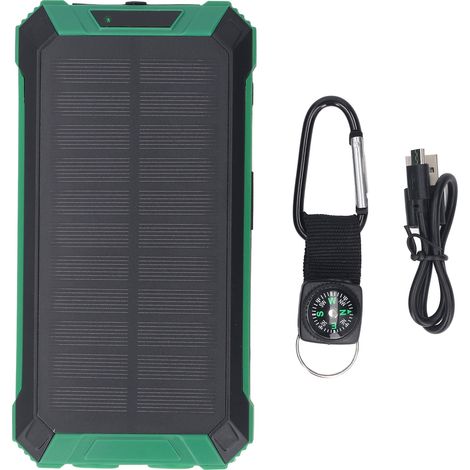 Ortviai Banque Solaire Portable 20000 mAh avec Charge Sans Fil et Lampe LED – Pour Camping et Randonnée (1/5)