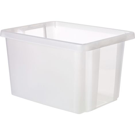 Curver 225497 Drehstapelbehälter ESSENTIALS Drehstapelbox 26L, transparent stapelbar Transparent 1