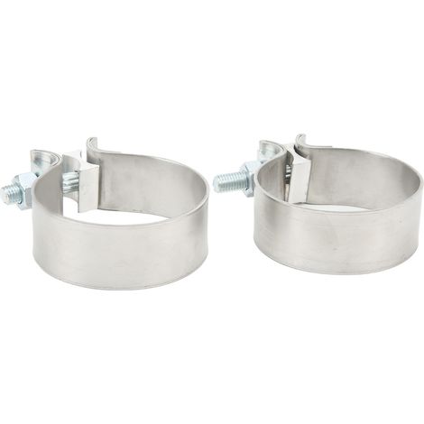 Lot de 2 colliers de serrage d'échappement en acier inoxydable 304, 7,6 cm (3 pouces), flexibles et amovibles, pour voiture. (1/5)