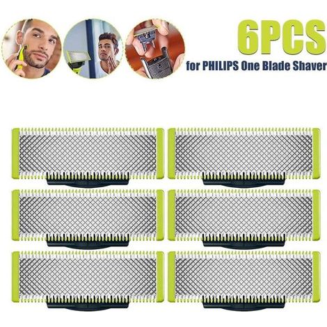 6 lames de rechange compatibles Philips OneBlade, tête de rasoir pour barbe, coupe-cheveux, modèles QP210 QP220 QP230 QP2520 QP2530 QP2527 QP2533 QP2630 QP6520 (2024), 1 pièce (1/4)