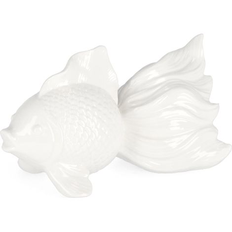 Pesce favignana in porcellana con varie tonalità di colore -26.2 x 14.3 x h 14.1cm / Turchese (1/4)