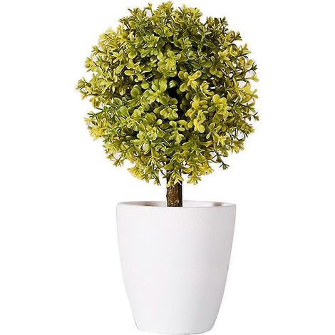 Buis en pot, plante boule décorative artificielle pour intérieur et extérieurjaune (1/5)