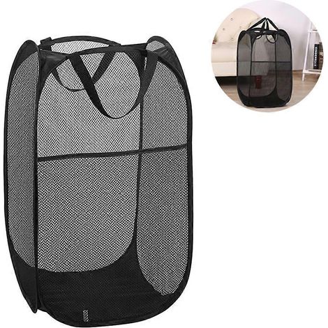 Panier à linge pliable et escamotable avec poignée pour le linge domestique (1/4)