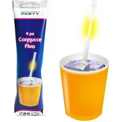 Kit 24 Pièces Pailles De Fête Fluorescentes Concerts Starlight (1/2)