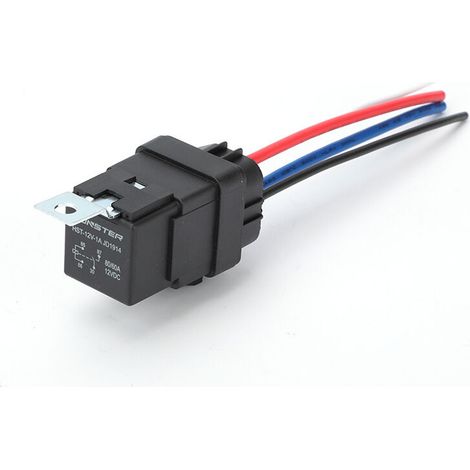 Relais étanche 80A, relais automobile intégré étanche à 4 broches, 4 broches/5 broches, pour une utilisation avec climatisation et phares modifiés, 12V/24V, 80A-12V, verrouillage à bobine unique à 5 b (1/4)