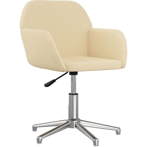 Sedia da Ufficio Girevole Crema in Tessuto vidaXL (1/5)