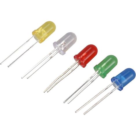 Un kit de 400 perles LED de 3 mm/5 mm, comprenant des LED blanches, jaunes, rouges, bleues et vertes, compatibles avec Arduino. (1/5)