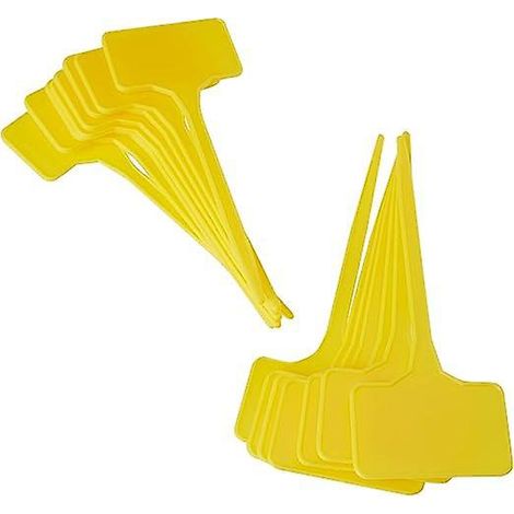 lot De 15 Tiquettes De Plantes Aromatiques 15 Cm - Porte Tiquettes Jaunes Pour Le Jardin - Marque Plantes Pour Semences  - Etiquettes  Planter En