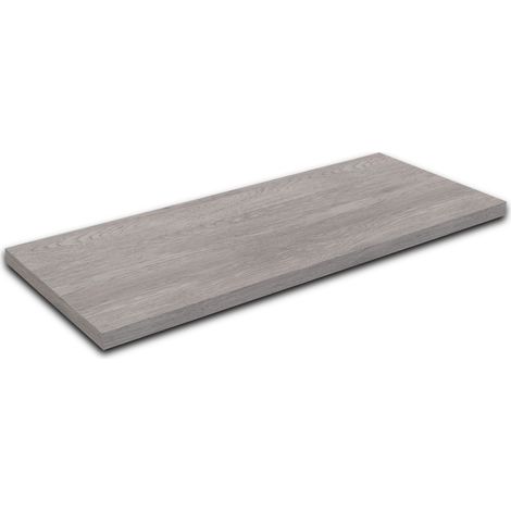Mensola Per Lavabo In Legno Laminato Grigio San Marco   fino a 140 cm  Profondità  36 cm  Spessore 3,8 cm