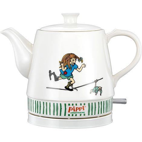 Bouilloire sans fil en céramique, 0,8 L, motif Pippi Circus