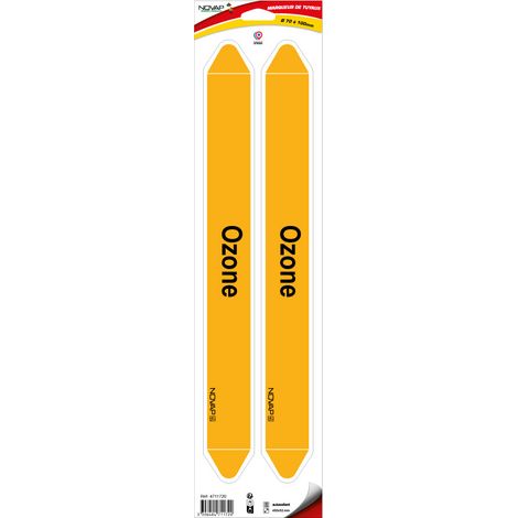 Planche de 2 marqueurs de tuyauterie 450 x 52 mm pour Ø 70 à 100 mm - Ozone - 4711720 (1/2)