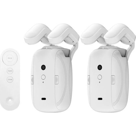 Ouvre-rideau électrique avec fonction de télécommande, ouvre-porte automatique pour tringle romaine/rail TU pratique, commande à distance rideaux (2 pôles romains) (1/5)