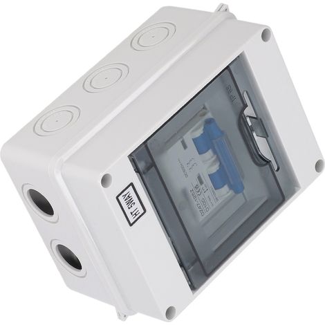 Interrupteur sectionneur CC 500 V pour charge solaire, mini-disjoncteur avec boîtier de raccordement étanche IP65 (1/5)