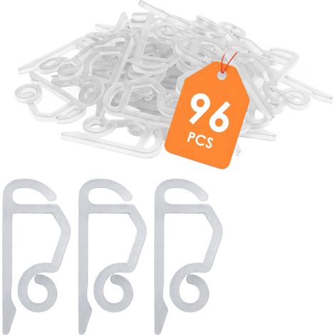 Dachrinnenhaken für Outdoor Lichterketten - 96er Set - Kunststoff Dachrinnen Halterung für Außen - Haken für Befestigung von Lichternetz Lichtschlauch an der Dachrinne