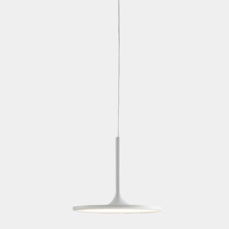 LedsC4 Net - Pendelleuchte LED 16.3W und 878lm mit Warmweiß 3000K. Durchmesser 25cm. Gehäuse aus Aluminium. Farbe Weiß