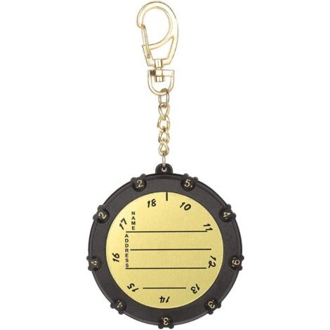 PA Tragbarer Golf-Ergebniszähler, Golf-Stroke-Shot-Putt-Ergebniszähler, 18-Loch-Golfmarker mit Zahlenrädern, Punktezähler mit Schlüsselanhänger, Mini-Zubehörzähler (7,5 x 1,5 cm) (1/5)