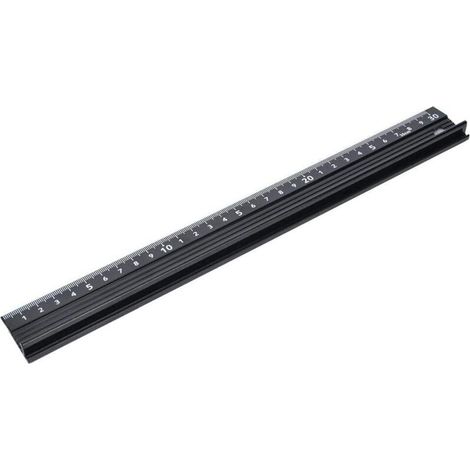L-Type Règle de Coupe En Alliage D'aluminium en Métal Artisanat Règle de Sécurité Mesure Rédaction Outil Avec Bande en Caoutchouc pour Mesurer Le Cuir (30cm)