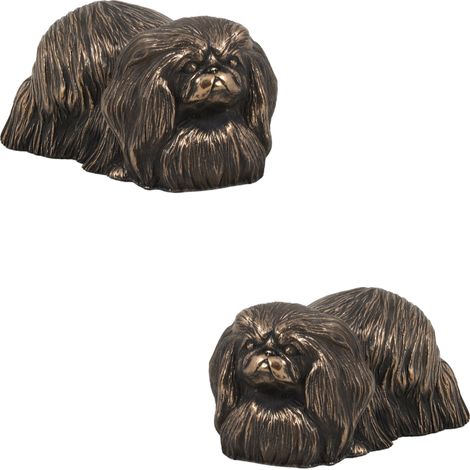 Pékinois – une statuette de chien, une figurine en marbre blanc, un trophée pour une exposition canine par Art-Dog (1/5)