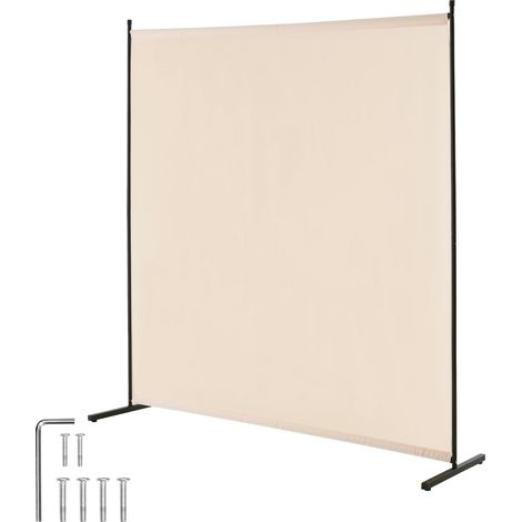 VEVOR Biombo Separador de Ambientes de 1810 x 1815 x 500 mm, Panel Separador de Ambientes de un solo Panel Mampara de Privacidad para Interiores, Separador de Ambientes para Oficina, Dormitorio, Beige