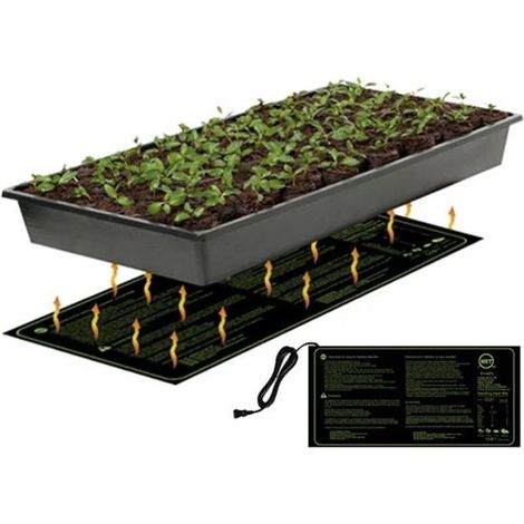 Anzuchtmatte Pflanzenheizmatte 100 Watt 50 x 120 cm für Saatgut Stecklinge und Keimung auch für Terrarien geeignet spritzwassergeschützt ohne (1/5)