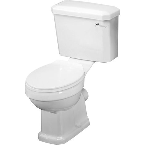 Nuie Carlton Close Coupled Toilet with Lever Cistern - Soft Close Seat (1/6)