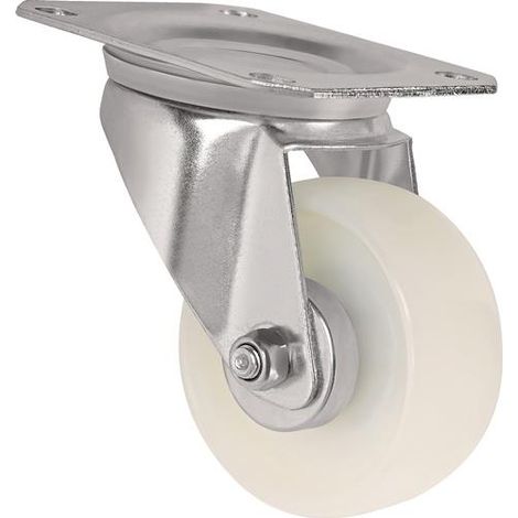 TECWERK Lenkrolle D.80mm Trgf.130kg PA Platte L105xB80mm TECWERK