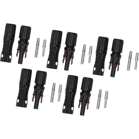 5er-Set Solarmodul-Kabelverbinder IP67 wasserdicht flammhemmend PC PPO-Gehäuse Solar-PV-Kabel Stecker Buchse 1500V (1/5)