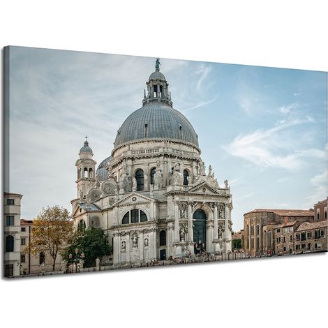 Leinwandgemälde Architektur Bibliothek 120x70 cm Italien Europa Stil Barock