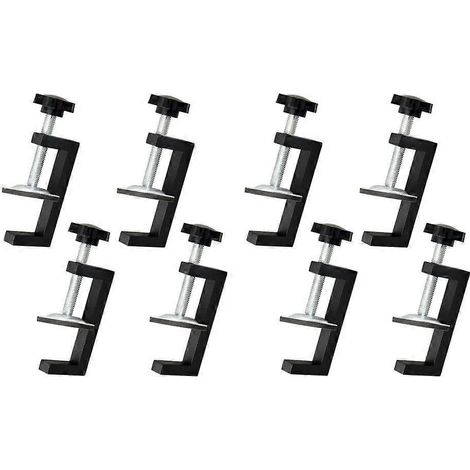 (8Pcs) Clamp Kit, Clamping Range 10-57mm Adjustable G Clamp, Carpenter's Clamp Fixing Clip, Table Clamp Accessories Tools, Suitable for Fixing Wood, T (1/5)