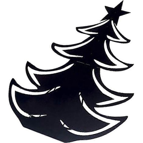 Silhouettes de sapin de Noël en acrylique - Décoration festive pour la maison et les fêtes (1/3)