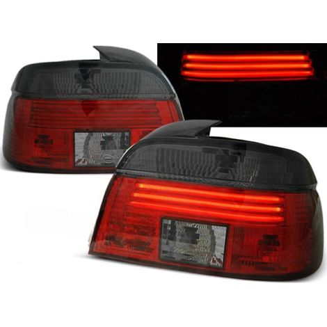 Paire de feux arriere BMW serie 5 E39 berline de 09/1995 a 08/2000 LED rouge fume-27335769 (1/2)