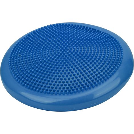 Coussin d'équilibre épais pour yoga et fitness, diamètre 34cm bleu, massage et stabilité (1/5)
