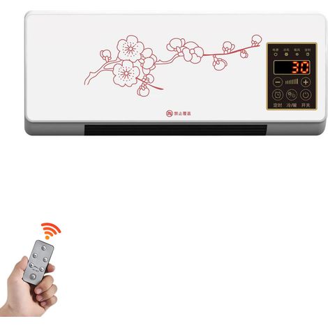 Chauffage Mural Electrique 1800W Chauffage Rapide 3 Secondes avec Telecommande - Silencieux Ecran Tactile pour Salle de (1/5)