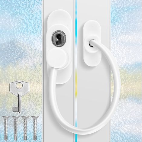Trintion 8PCS Window Restrictor UPVC Locks for Security Window Locks for Child Safety Window Locks for upvc Windows with Screws Keys