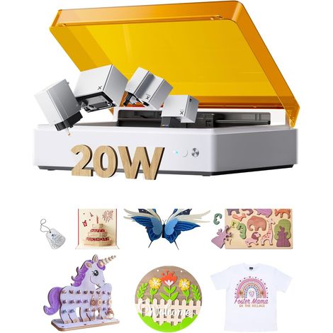 xTool M1 Ultra Machine d’Artisanat 4-en-1 Graveur Laser, Jet d’Encre, Découpe Lame et Dessin au Stylo pour DIY, Cadeaux Personnalisés et Petites Entreprises-20W kit de base