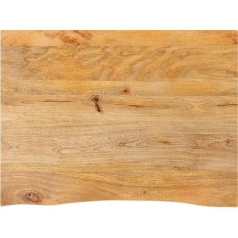 Tablero de mesa borde natural madera maciza mango 70x60x2,5 cm vidaXL