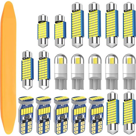 194 W5W LED Bulbs DE3175 578 6418 White 12V Pack of 20 (1/5)