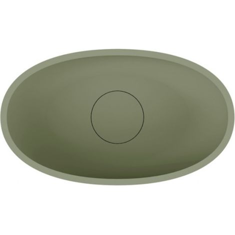 Vasque à poser vert ESCALA RIHO 55x32 cm solid surface (1/4)