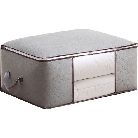 Sac De Rangement Non Tissé - Fenêtre Transparente - 60 X 40 X 30 Cm - Pour Couvertures Literie Jouets - 1 Pièce (1/5)