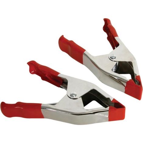 Toolland Leimklemmen, Metall, 150 mm (6), 2 Stück, Schnellverschluss, rot (1/2)