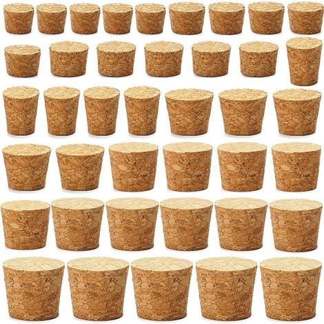 40 bouchons liège, bois, coniques pour bouteilles et bocaux (1/5)