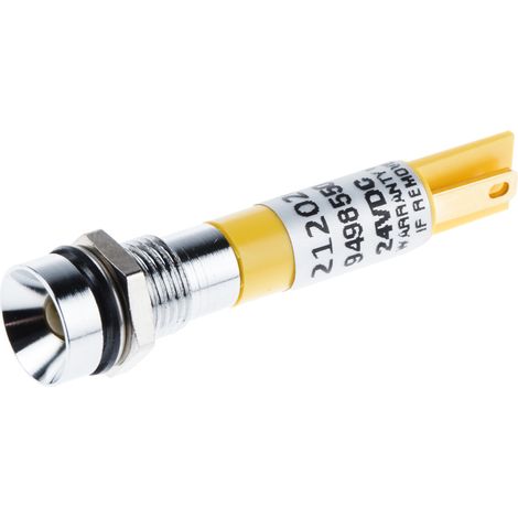 Voyant LED lumineux Jaune RS PRO, dia. 8mm, IP67 ( Prix pour 1 )
